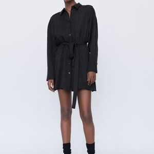 Zara Satin Shirt Dress
